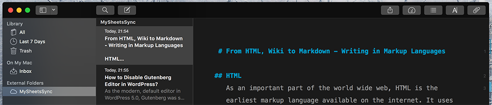External folder added for cross-platform editing.