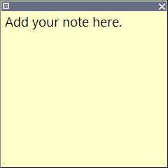 An example of the note. 
