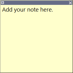 An example of the note.